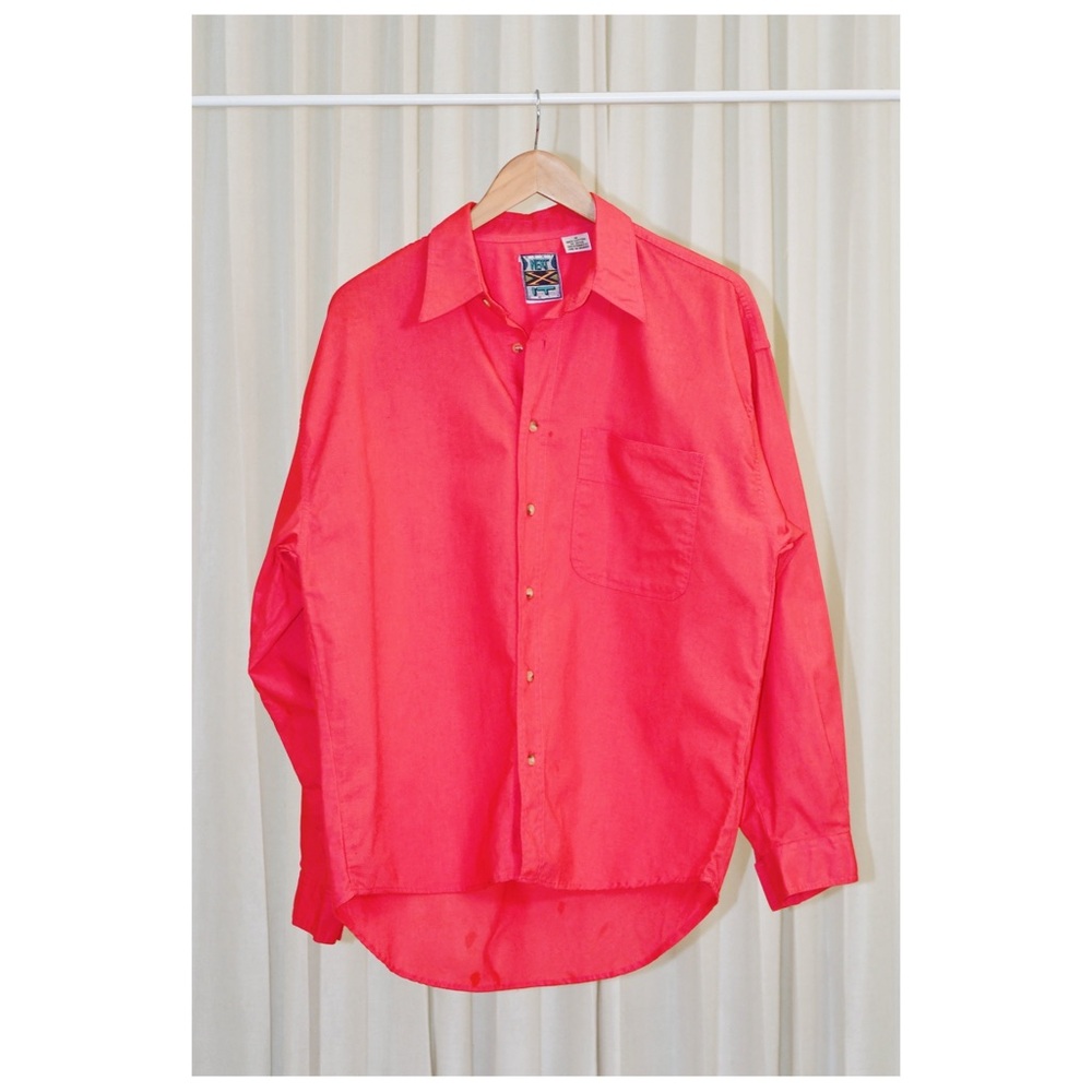 Vintage Coral Button-Up Shirt